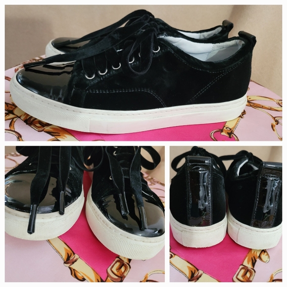 Lanvin Velvet Leather Sneakers / 7.5 - Picture 4 of 7